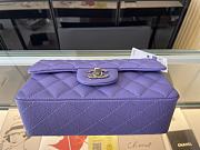 CHANEL | Classic Flap Bag Purple in Grain - A01116 - 20 cm - 3