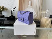 CHANEL | Classic Flap Bag Purple in Grain - A01116 - 20 cm - 4