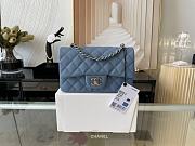 CHANEL | Classic Flap Bag Blue in Grain - A01116 - 20 cm - 1