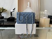 CHANEL | Classic Flap Bag Blue in Grain - A01116 - 20 cm - 2