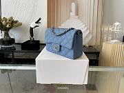 CHANEL | Classic Flap Bag Blue in Grain - A01116 - 20 cm - 3
