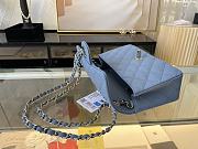 CHANEL | Classic Flap Bag Blue in Grain - A01116 - 20 cm - 4
