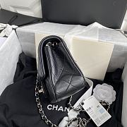 CHANEL | Classic Flap Bag Black Lambskin Silver Hardware- A01116 - 20 cm - 5