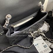 CHANEL | Classic Flap Bag Black Lambskin Silver Hardware- A01116 - 20 cm - 2
