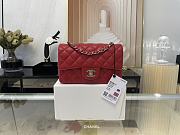 CHANEL | Classic Flap Bag Red Silver Hardware- A01116 - 20 cm - 1