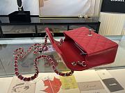 CHANEL | Classic Flap Bag Red Silver Hardware- A01116 - 20 cm - 2