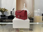 CHANEL | Classic Flap Bag Red Silver Hardware- A01116 - 20 cm - 4