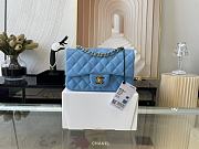 CHANEL | Classic Flap Bag Blue Golden Hardware- A01116 - 20 cm - 1