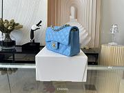 CHANEL | Classic Flap Bag Blue Golden Hardware- A01116 - 20 cm - 2