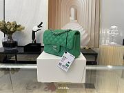 CHANEL | Classic Flap Bag Green Silver Hardware- A01116 - 20 cm - 6