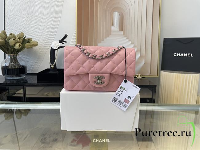CHANEL | Classic Flap Bag Light Pink Silver Hardware- A01116 - 20 cm - 1