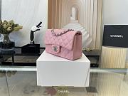 CHANEL | Classic Flap Bag Light Pink Silver Hardware- A01116 - 20 cm - 5