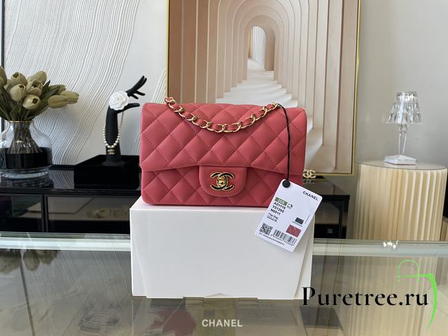 CHANEL | Classic Flap Bag Pink Golden Hardware- A01116 - 20 cm - 1