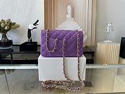 CHANEL | Classic Flap Bag Purple Golden Hardware- A01116 - 20 cm - 6