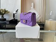 CHANEL | Classic Flap Bag Purple Golden Hardware- A01116 - 20 cm - 5