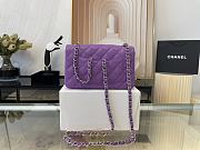 CHANEL | Classic Flap Bag Purple Silver Hardware- A01116 - 20 cm - 3