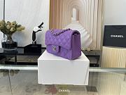 CHANEL | Classic Flap Bag Purple Silver Hardware- A01116 - 20 cm - 4
