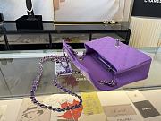 CHANEL | Classic Flap Bag Purple Silver Hardware- A01116 - 20 cm - 5