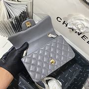 CHANEL | Classic Flap Bag Grey Golden Hardware- A01116 - 20 cm - 6