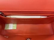 CHANEL | Classic Flap Bag Orange Silver Hardware- A01116 - 20 cm - 5