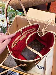 Louis Vuitton | Neverfull PM red tote Bag - 29x21x12 cm - 4