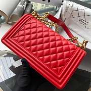 CHANEL | Small Boy Handbag Red golden - A67085 - 20 cm - 2