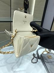 CHANEL |  Flap Coin Purse With Chain in white - AP1787 - 12x8.5x2.5cm - 6