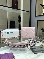 CHANEL |  Flap Coin Purse With Chain in pink - AP1787 - 12x8.5x2.5cm - 4