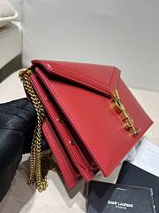 YSL | CASSANDRA MEDIUM red CHAIN BAG - 532750 - 22 x 16,5 x 5,5 cm - 2