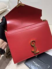 YSL | CASSANDRA MEDIUM red CHAIN BAG - 532750 - 22 x 16,5 x 5,5 cm - 4