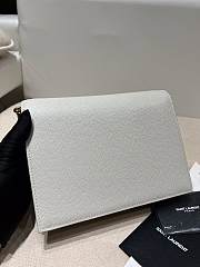 YSL | CASSANDRA MEDIUM White in grain CHAIN BAG - 532750 - 22 x 16,5 x 5,5 cm - 4