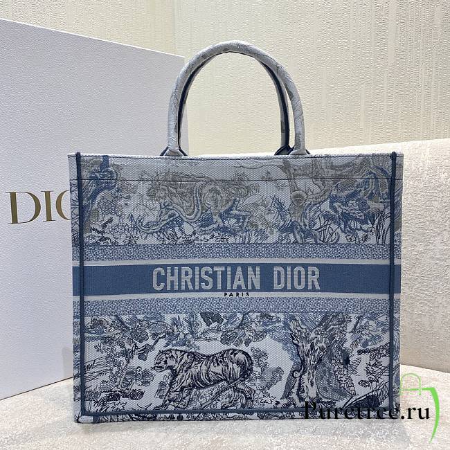 DIOR | Book tote Blue Gradient Toile de Jouy - 41.5cm - 1