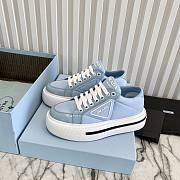 PRADA | Macro Re-Nylon and brushed leather BLUE sneakers - 2EG376 - 1