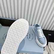 PRADA | Macro Re-Nylon and brushed leather BLUE sneakers - 2EG376 - 4