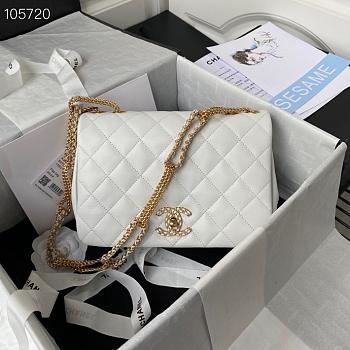 CHANEL | Chain Flap Bag White - AS2976 - 23.5×6.5×15 cm