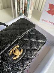 CHANEL | Mini Black Flap Bag With Top Handle - AS2431 - 20x14x7cm - 3