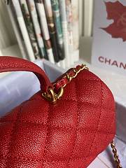 CHANEL | Mini Red Flap Bag With Top Handle - AS2431 - 20x14x7cm - 5