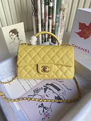 CHANEL | Mini Yellow Flap Bag With Top Handle - AS2431 - 20x14x7cm - 1
