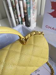 CHANEL | Mini Yellow Flap Bag With Top Handle - AS2431 - 20x14x7cm - 5