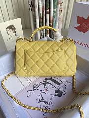 CHANEL | Mini Yellow Flap Bag With Top Handle - AS2431 - 20x14x7cm - 4