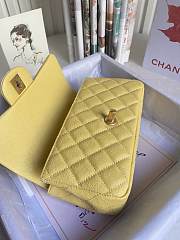 CHANEL | Mini Yellow Flap Bag With Top Handle - AS2431 - 20x14x7cm - 3
