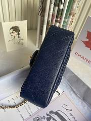 CHANEL | Mini Dark Blue Flap Bag With Top Handle - AS2431 - 20x14x7cm - 4