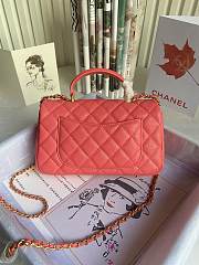 CHANEL | Mini Pink Flap Bag With Top Handle - AS2431 - 20x14x7cm - 5
