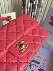 CHANEL | Mini Pink Flap Bag With Top Handle - AS2431 - 20x14x7cm - 4