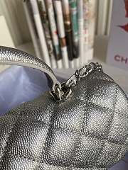 CHANEL | Mini Silver Flap Bag With Top Handle - AS2431 - 20x14x7cm - 5