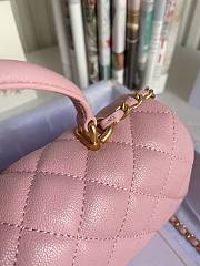 CHANEL | Mini Light Pink Flap Bag With Top Handle - AS2431 - 20x14x7cm - 4