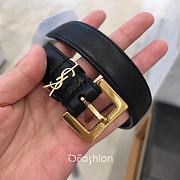 YSL | NARROW BELT WITH SQUARE BUCKLE - 2 cm  - 1