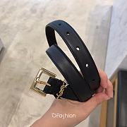 YSL | NARROW BELT WITH SQUARE BUCKLE - 2 cm  - 4