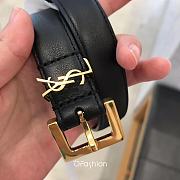 YSL | NARROW BELT WITH SQUARE BUCKLE - 2 cm  - 3