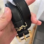 YSL | NARROW BELT WITH SQUARE BUCKLE - 2 cm  - 2